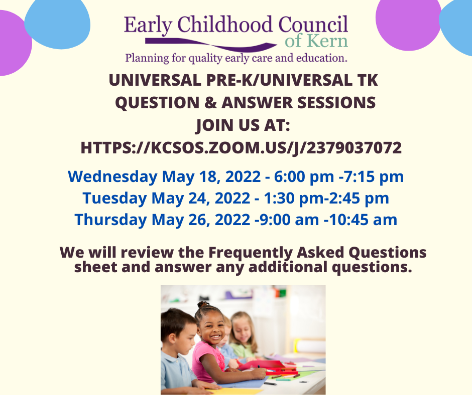 4-6-22 UPK UTK Questions from ECE Providers